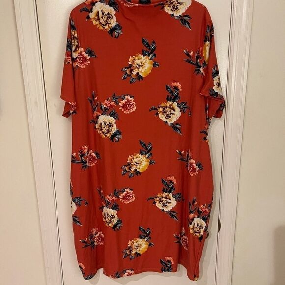 Plus Size Orange Floral Dress From Rue21 Size 4X - Picture 6 of 7